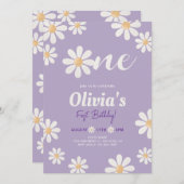 デイジーガール誕生日 招待状 (正面/裏面)