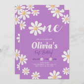 デイジーガール誕生日 招待状 (正面/裏面)