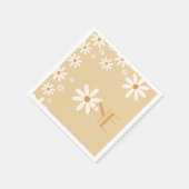 デイジーガール1stバースデーフラワーテーマ スタンダードカクテルナプキン (角)