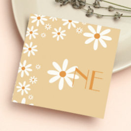 デイジーガール1stバースデーフラワーテーマ スタンダードカクテルナプキン