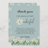 デイジーガール1st誕生日パーティー サンキューカード (正面/裏面)