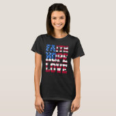 デイジークリスチャン神七月の四番目の信仰ホープ愛B Tシャツ (正面フル)