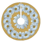 デイジークリスマスツリーデイジー花ツリースカート ブラッシュドポリエステルツリースカート (正面)