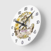 デイジークロスエンジェル ラウンド壁時計 (傾斜)