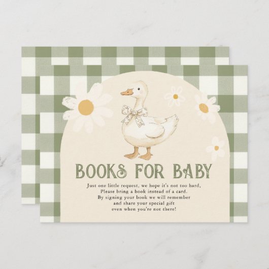 デイジーグリーングースベイビーシャワーブックベビー ポストカード (正面/裏面)