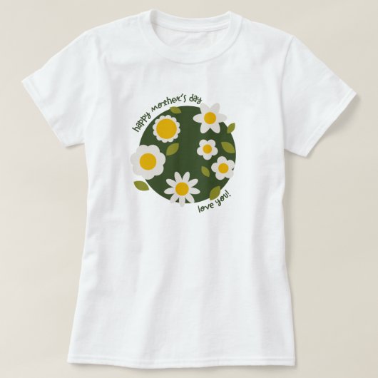 デイジーグリーン – マザーズデイフローラTシャツ Tシャツ (デザイン正面)