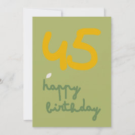 デイジーグリーン – 誕生日フローラ招待状カード シーズンカード