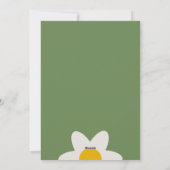 デイジーグリーン – 誕生日フローラ招待状カード シーズンカード (裏面)