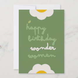 デイジーグリーン – 誕生日フローラ招待状カード シーズンカード