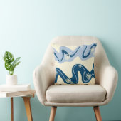 デイジーグルーブ – ダークブルー、ライトブルー、クリーム クッション (椅子)