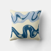 デイジーグルーブ – ダークブルー、ライトブルー、クリーム クッション (裏面)