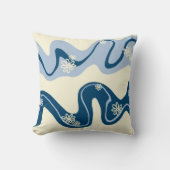 デイジーグルーブ – ダークブルー、ライトブルー、クリーム クッション (正面)