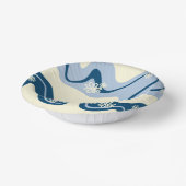 デイジーグルーブ – ダークブルー、ライトブルー、クリーム ペーパーボウル (傾斜あり)