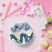 デイジーグルーブ – ダークブルー、ライトブルー、クリーム ペーパーボウル (パーティー)