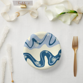 デイジーグルーブ – ダークブルー、ライトブルー、クリーム ペーパーボウル