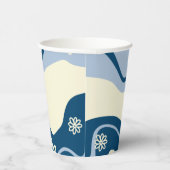 デイジーグルーブ – ダークブルー、ライトブルー、クリーム 紙コップ (右)