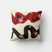 デイジーグルーブ – レッド&クリーム クッション (正面)