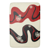 デイジーグルーブ – レッド&クリーム バスマット (正面縦)