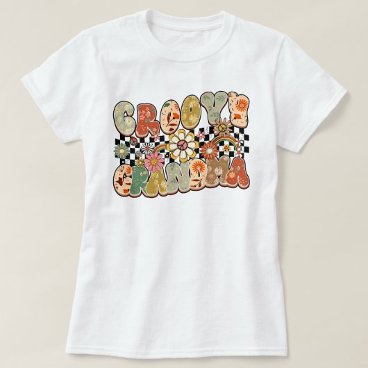 デイジーグルーヴィーおばあちゃん、おばあちゃんプレゼント Tシャツ (デザイン正面)