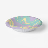 デイジーグルーヴパステルピンク、イエロー、紫、緑 ペーパーボウル (傾斜あり)