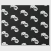 デイジーグレースケール ラッピングペーパー (フラット)