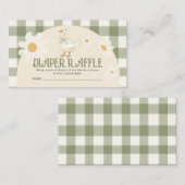 デイジーグース赤ちゃんシャワーおむつラッフル エンクロージャーカード (正面/裏面)