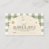 デイジーグース赤ちゃんシャワーおむつラッフル エンクロージャーカード (正面)