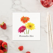 デイジーゲルベラ自然 スタンダードカクテルナプキン (インサイチュ)