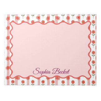 デイジーコケットストライプメモ帳 ノートパッド