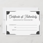 デイジーコーナーラブリーCertificate of Authenticity (正面)