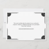 デイジーコーナーラブリーCertificate of Authenticity (裏面)