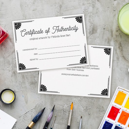 デイジーコーナーラブリーCertificate of Authenticity