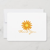 デイジーサンキューオレンジフラットノート ノートカード (裏面)