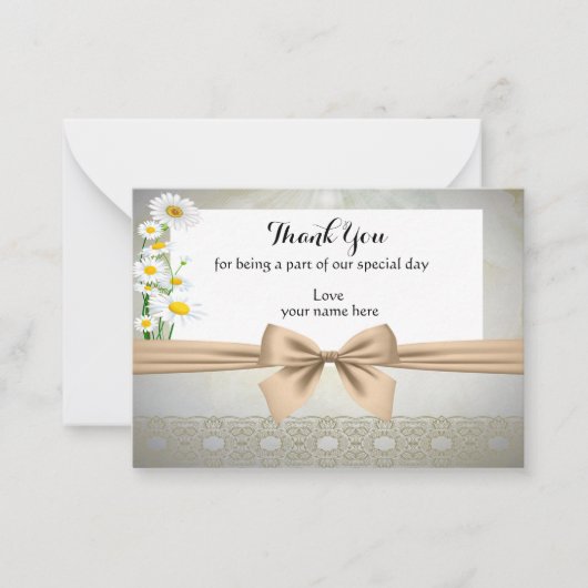 デイジーサンキューカード ノートカード (正面)