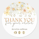 デイジーサンキュークラシックラウンドステッカー ラウンドシール (正面)