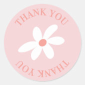 デイジーサンキューステッカー ラウンドシール (正面)