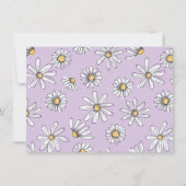 デイジーサンキューフォトカード – パープル 招待状 (裏面)