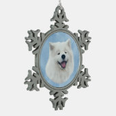 デイジーザサモアイ スノーフレークピューターオーナメント (左)