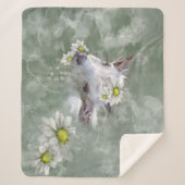 デイジーザベビーヤギ水カラーポートレート シェルパブランケット (正面)