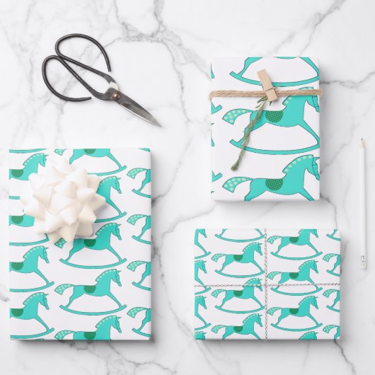 デイジーザロッキングホース ラッピングペーパーシート (正面)