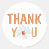 デイジーシンプルと美しい水彩美しい色 ラウンドシール (正面)