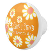 デイジーシンプルオレンジ セラミックノブ (右)