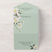 デイジーシンプルオンセージグリーン オールインワン招待状 (外側)