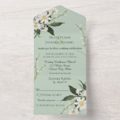 デイジーシンプルオンセージグリーン オールインワン招待状 (内側)