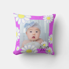 デイジーシンプルバイオレット写真 クッション