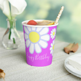 デイジーシンプルバイオレット 紙コップ