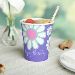 デイジーシンプルパープル 紙コップ