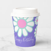 デイジーシンプルパープル 紙コップ (正面)