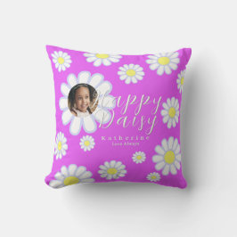 デイジーシンプルフォトバイオレット クッション