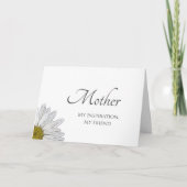 デイジーシンプルフローラ植物学マザーズデイ カード (正面)